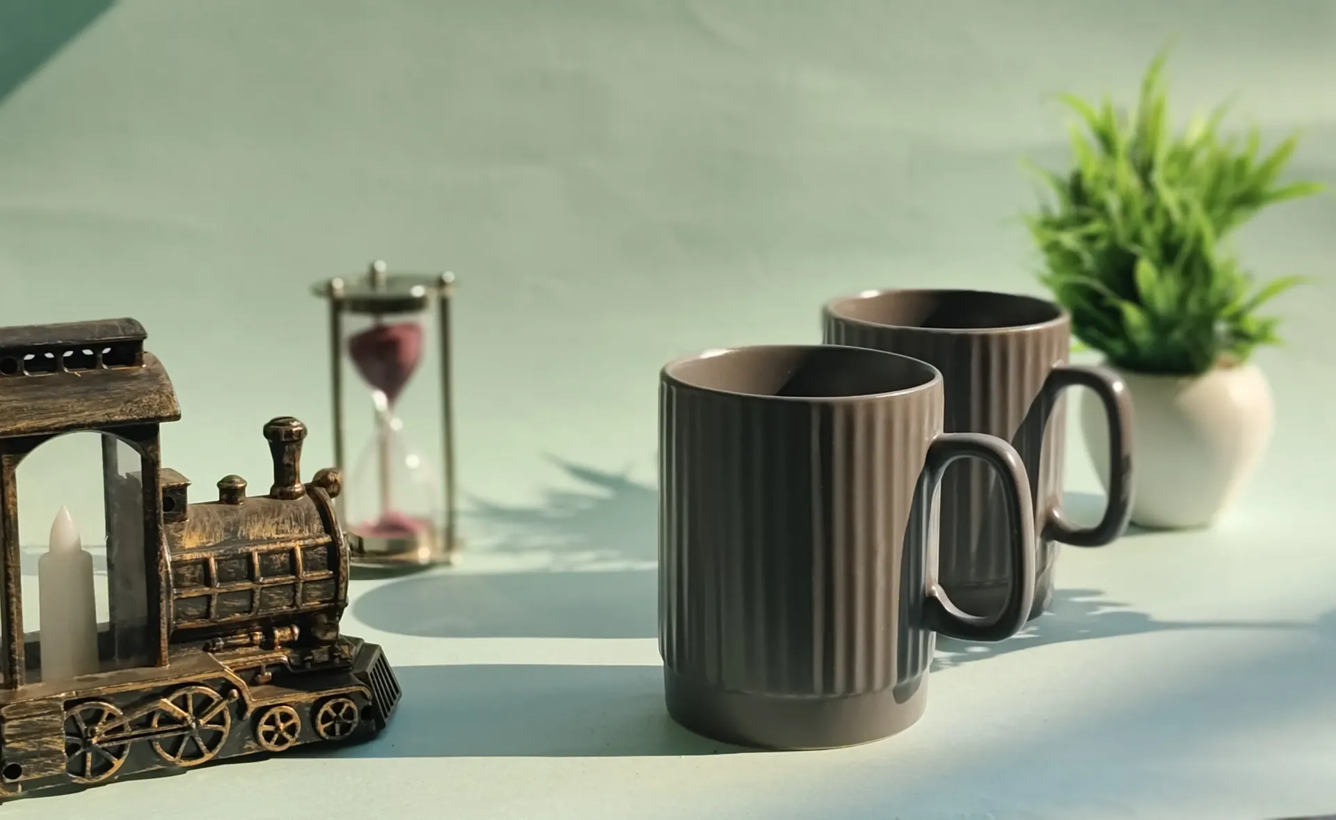 [P18] Patraam Slate Ridge Ceramic Coffee Mugs – Set of 2