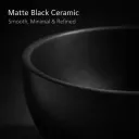 Patraam Handcrafted Matte Black Ceramic Bowls | Set of 2